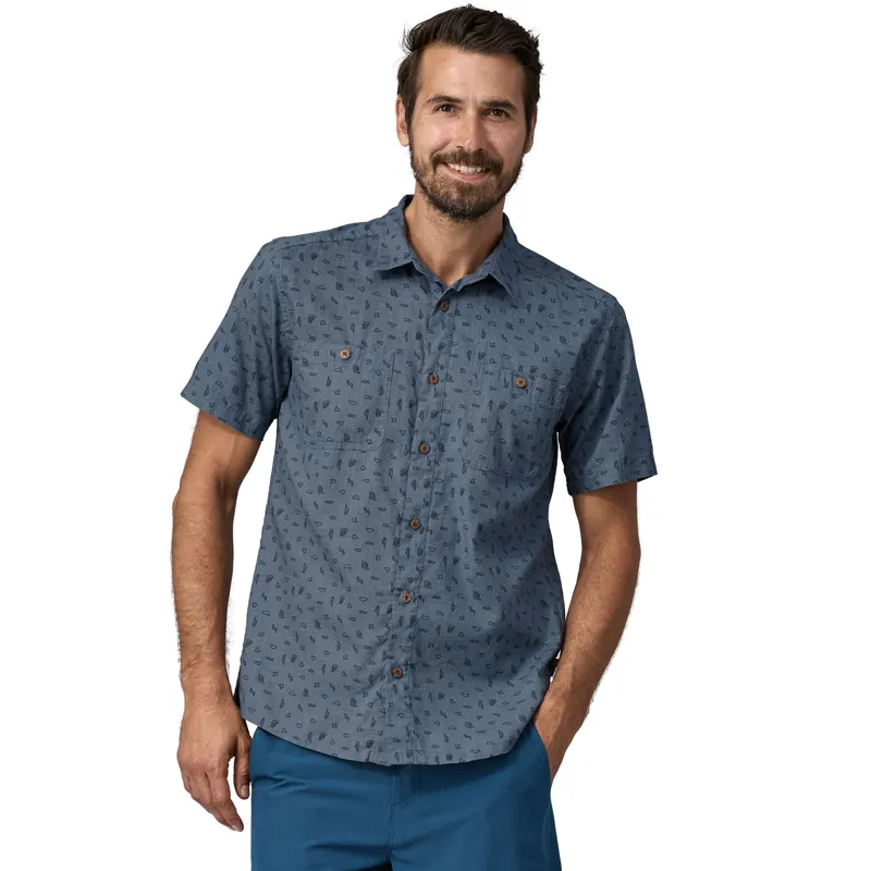 2024 Patagonia Back Step Shirt Men's Tiny Islands Utility Blue-1
