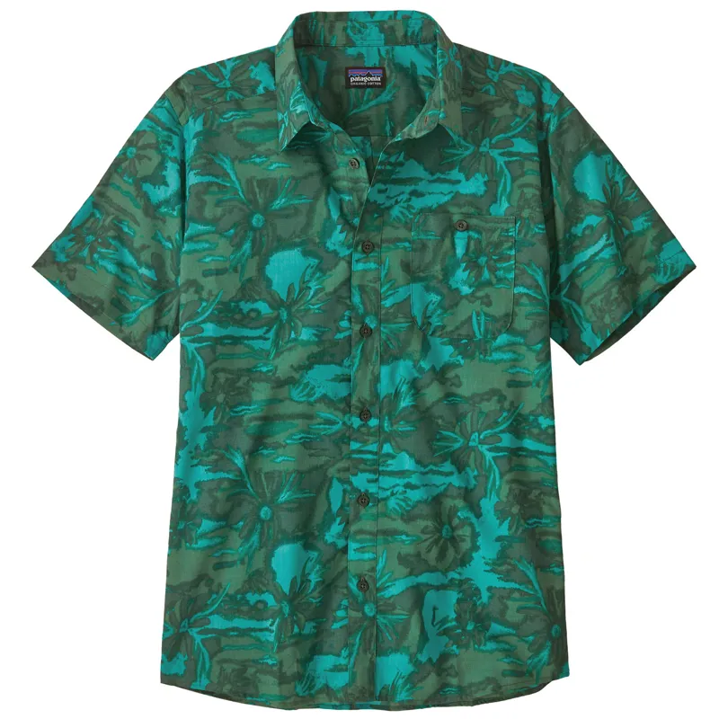 2024 Patagonia Go To Shirt Men's Cliffs and Waves Conifer Green