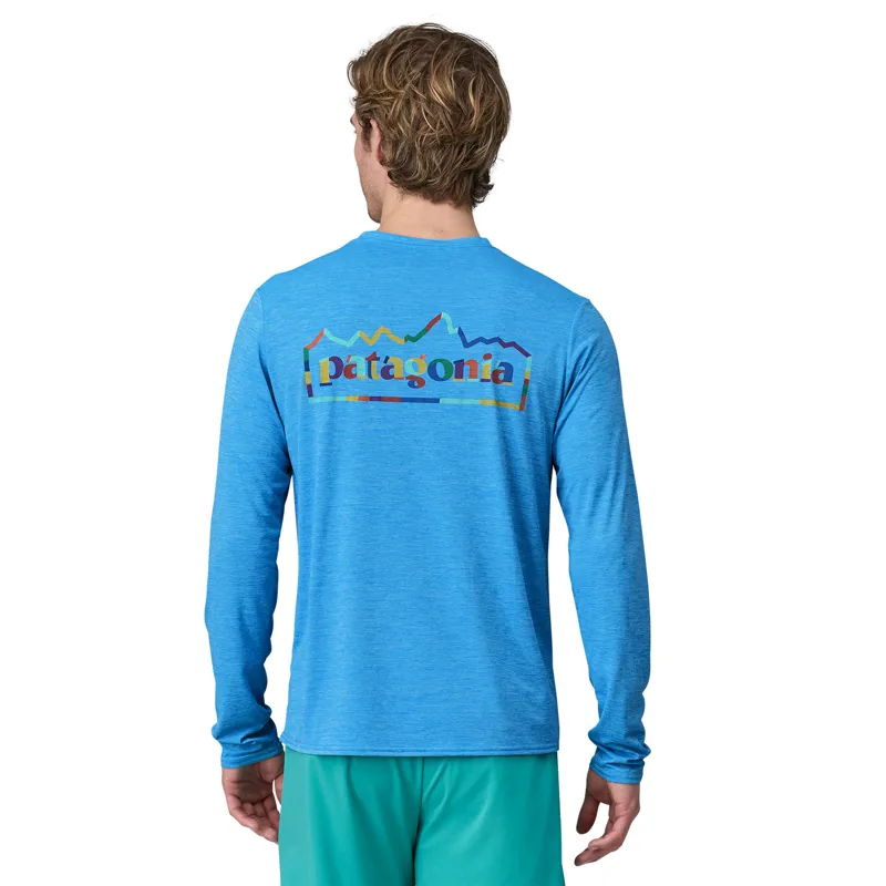 2024 Patagonia Long-Sleeved Capilene Cool Daily Graphic Shirt Men's Unity Fitz Vessel Blue X-Dye-2