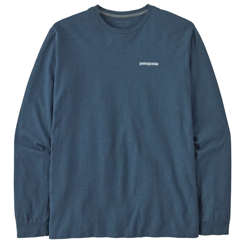 2024 Patagonia Long Sleeve P-6 Logo Responsibili-Tee Mens Utility Blue-1