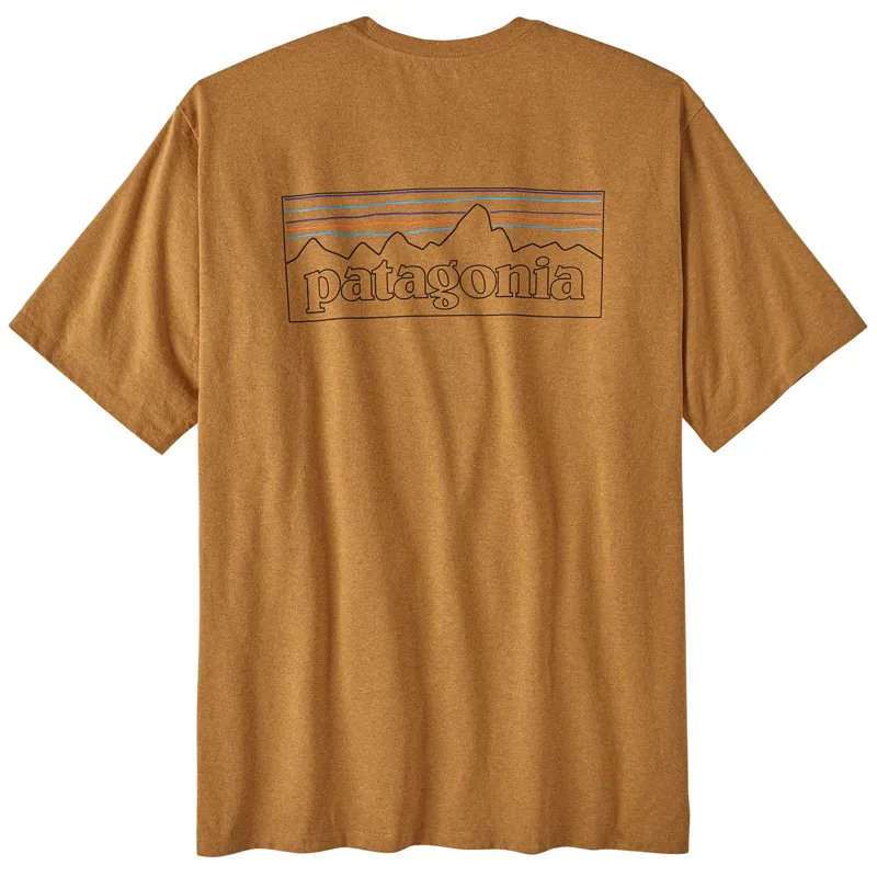 2024 Patagonia Responsibili-Tee Mens T-Shirt P-6 Outline Golden Caramel