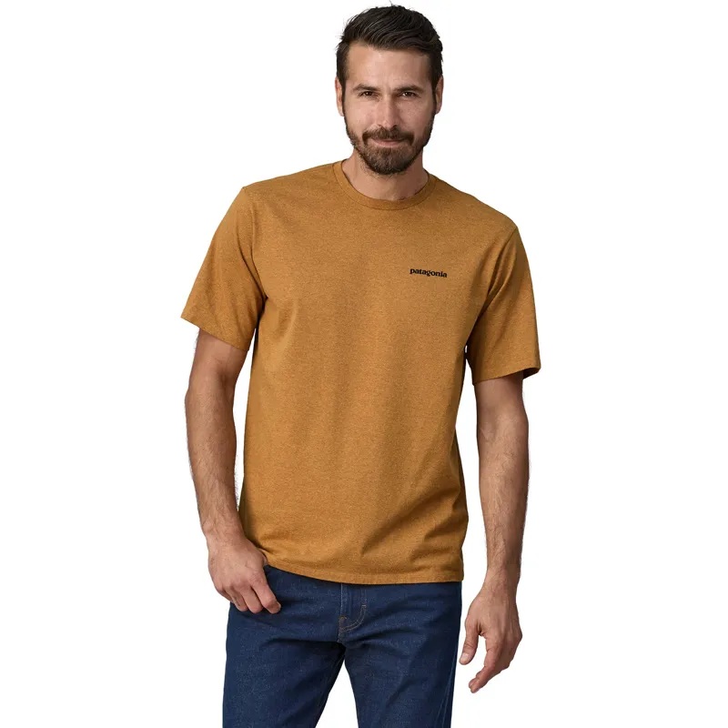 2024 Patagonia Responsibili-Tee Mens T-Shirt P-6 Outline Golden Caramel-2