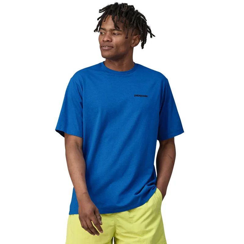 2024 Patagonia P-6 Logo Responsibili-Tee Mens T-Shirt P-6 Outline Blue-3