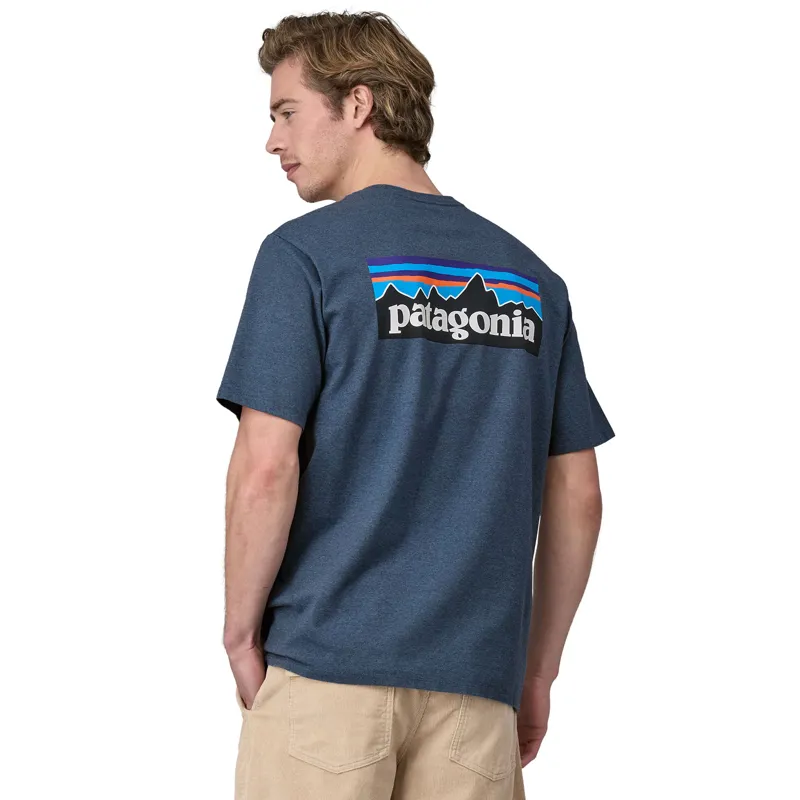 2024 Patagonia P-6 Logo Responsibili-Tee Mens T-shirt Utility Blue-2