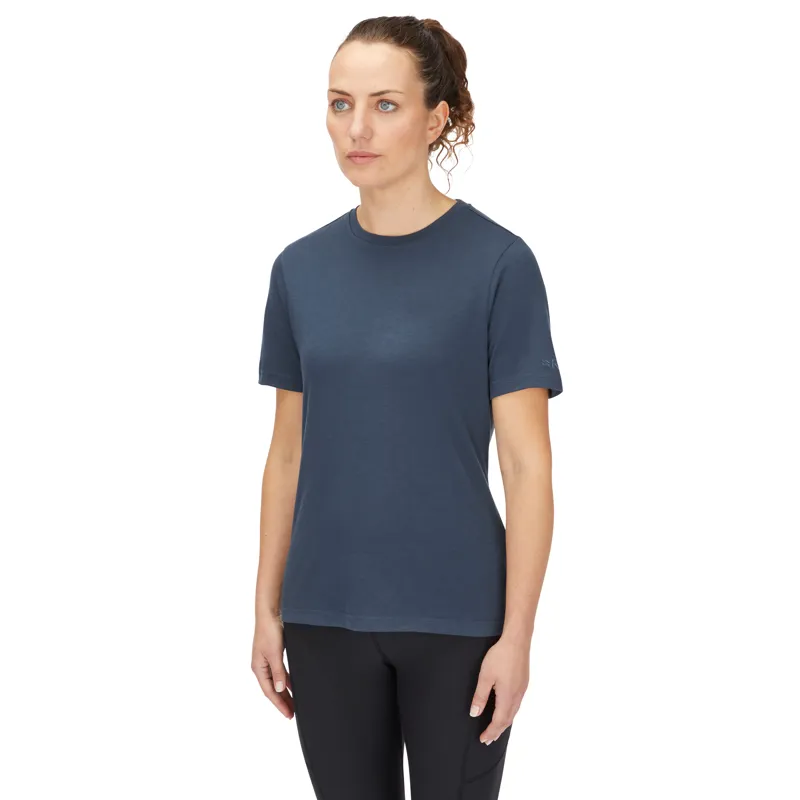 2024 Rab Crimp Logo Tee Women's Tempest Blue-2