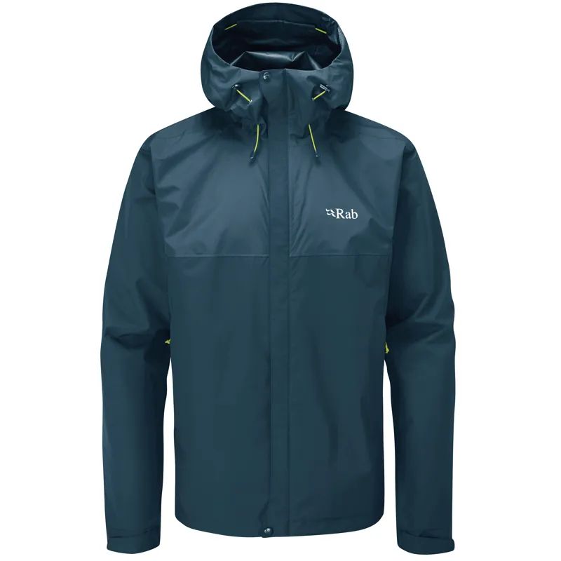 2023 Rab Downpour Eco Jacket Mens Waterproof Orion Blue