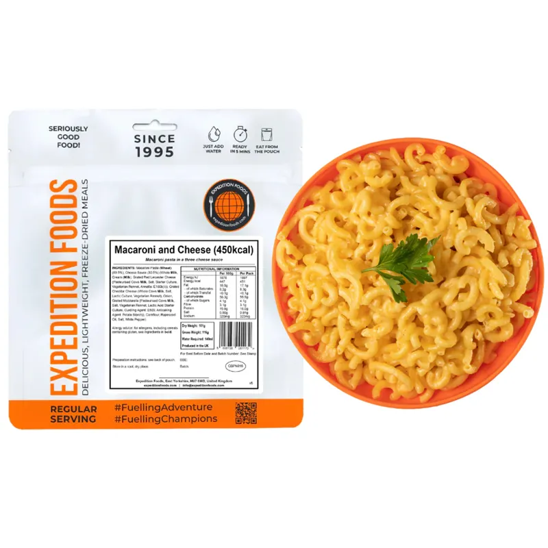 2023 Expedition Foods Macaroni and Cheese Regular Serving 450kCal