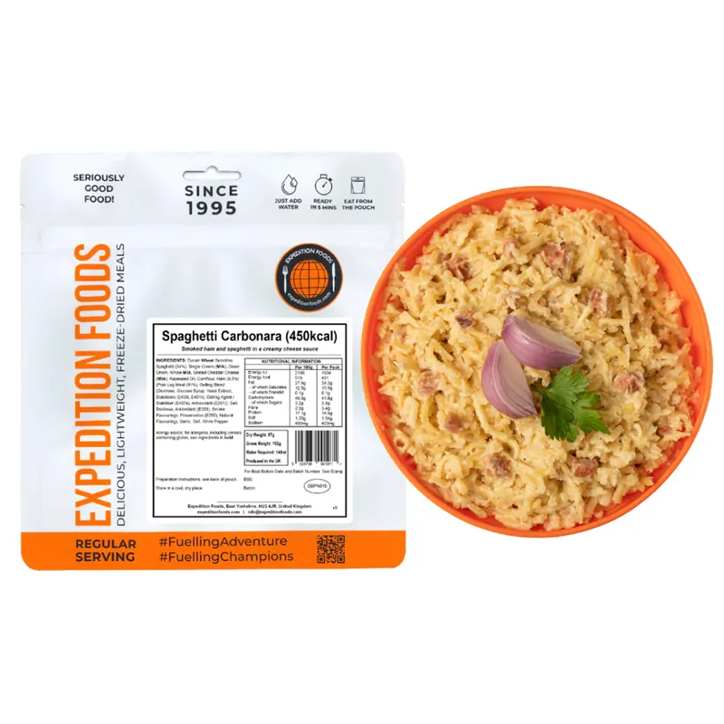 Expedition Foods Spaghetti Carbonara Regular Serving 450 kCal 
