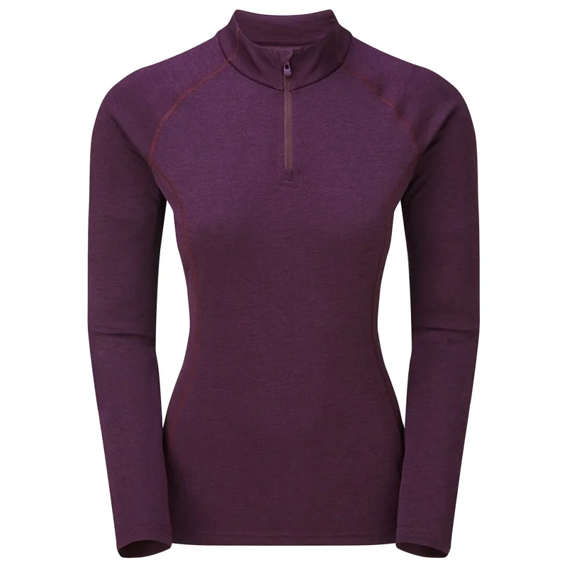 Montane Dart Zip Neck Women's Long Sleeve T-Shirt Saskatoon Berry
