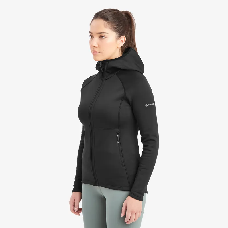 2023 Montane Protium Hoodie Women's Fleece Jacket Black-1