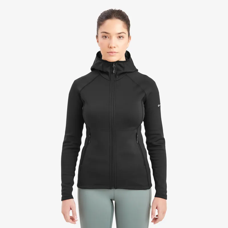 Montane Women's Fury Hooded Fleece Jacket Black-2