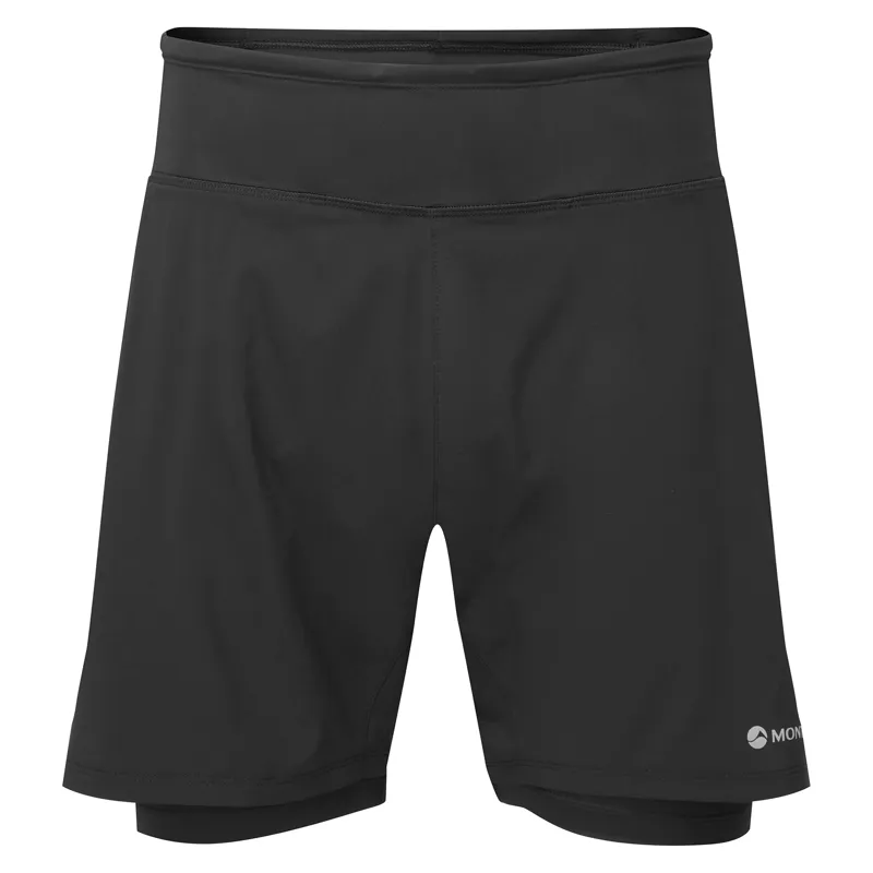 2023 Montane Men's Slipstream Twin Skin Running Shorts Black