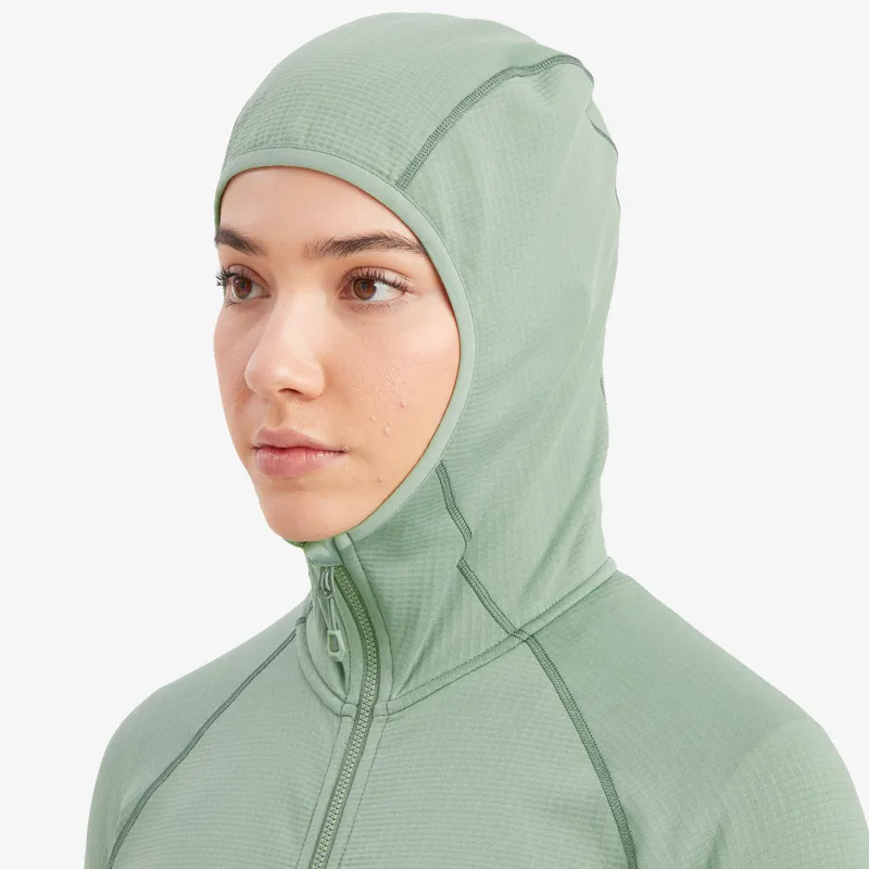 2023 Montane Protium Hoodie Women's Fleece Jacket Pale Sage Green-5