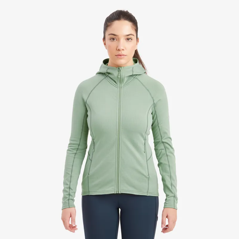 2023 Montane Protium Hoodie Women's Fleece Jacket Pale Sage Green-4