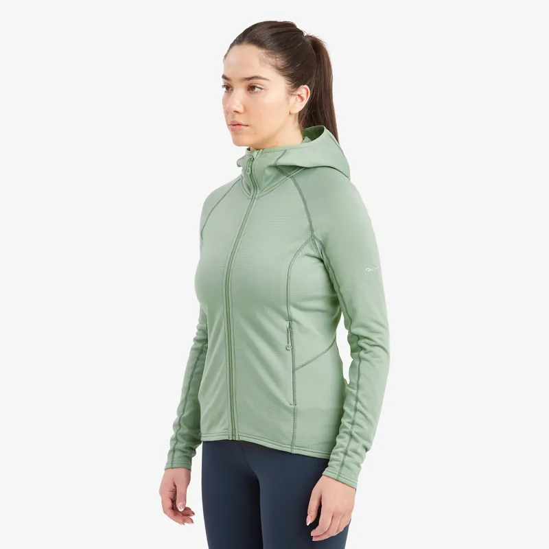 2023 Montane Protium Hoodie Women's Fleece Jacket Pale Sage Green-3