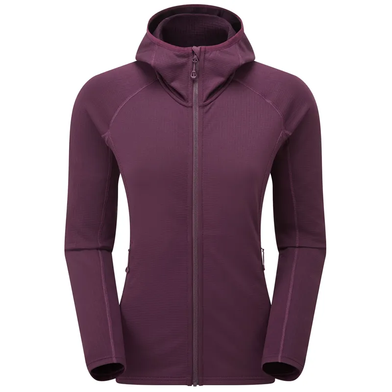 2023 Montane Protium Hoodie Women's Fleece Jacket Saskatoon Berry Purple