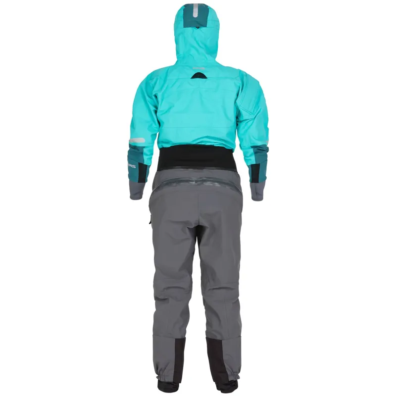 2024 NRS Navigator Gore-Tex Pro Semi-Drysuit Women's Aqua Blue-1