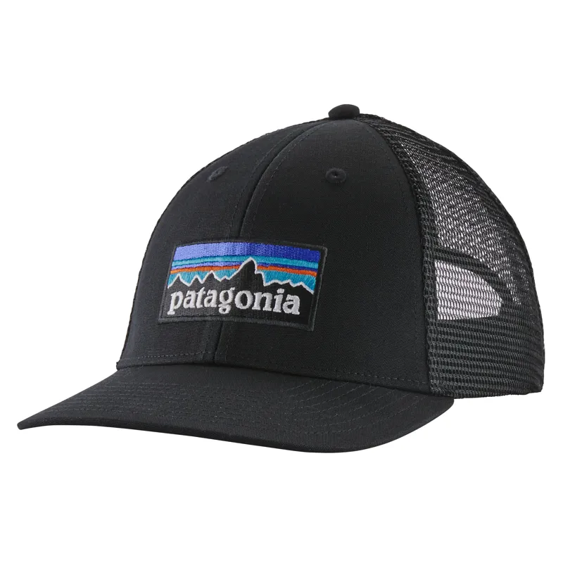 Patagonia P-6 Logo LoPro Trucker Cap Unisex Black Hat