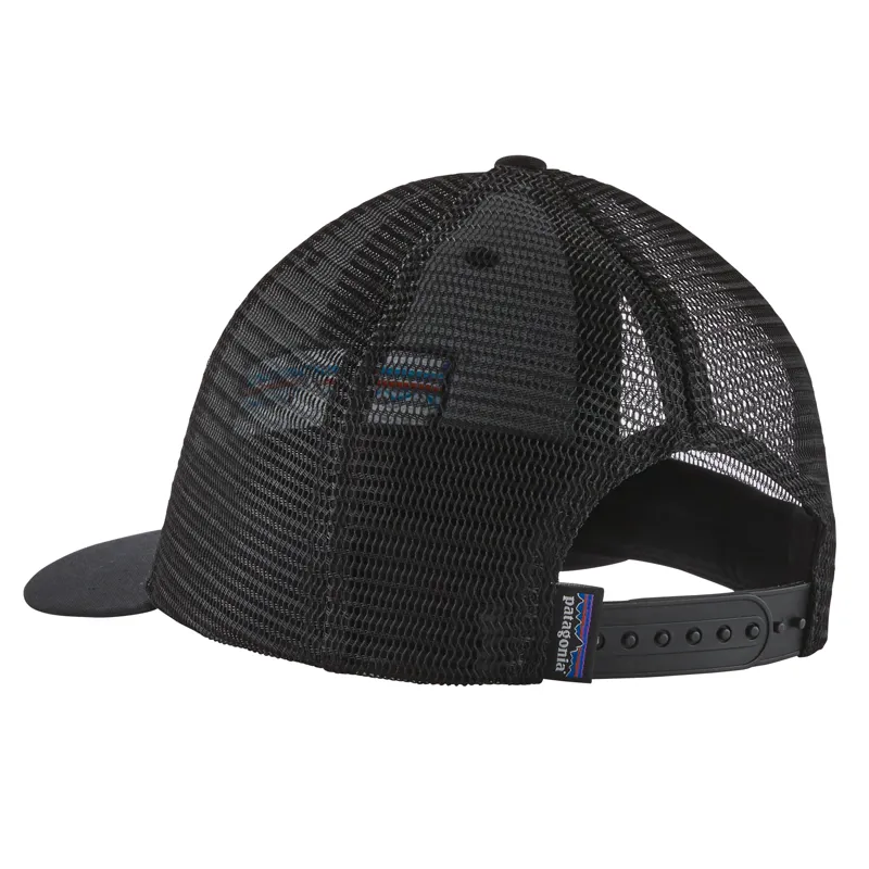 Patagonia P-6 Logo LoPro Trucker Cap Unisex Black Hat-2