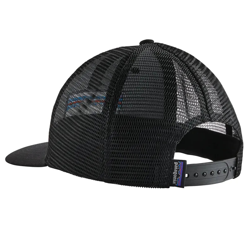 Patagonia P-6 Logo Trucker Cap Unisex Black Hat-1
