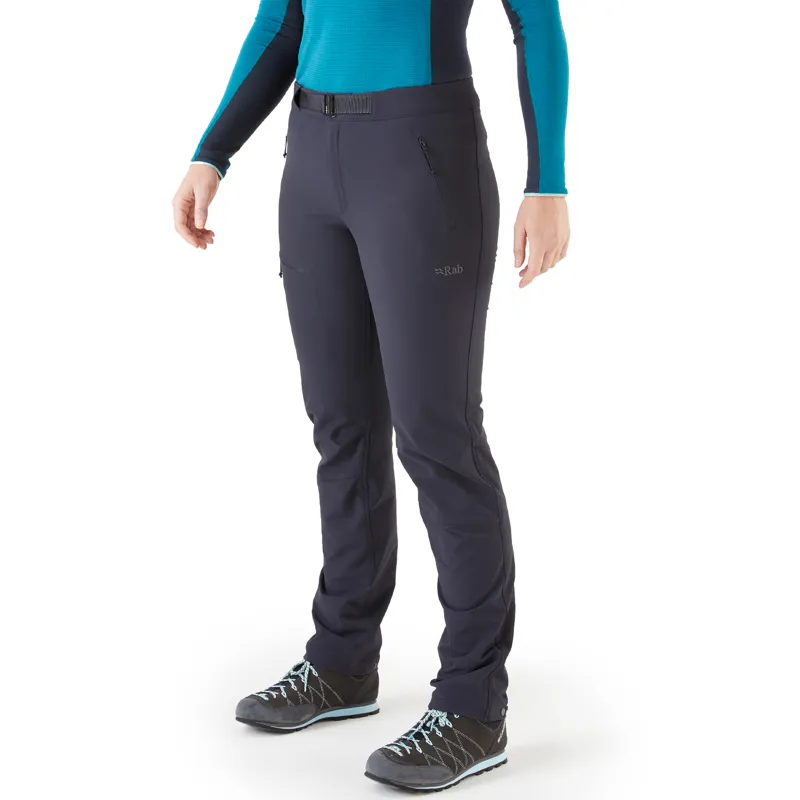 2023 Rab Incline AS Pants Women's Regular Leg Softshell Trousers Ebony-1