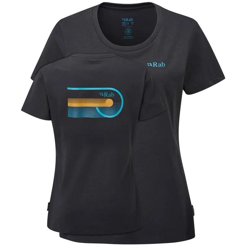 Rab Stance Cinder Tee Women's Organic Cotton T-Shirt Beluga Grey