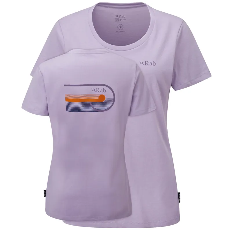 Rab Stance Cinder Tee Women's Organic Cotton T-Shirt Lilac