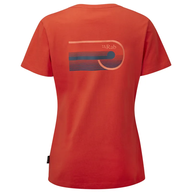 Rab Stance Cinder Tee Women's Organic Cotton T-Shirt Red Grapefruit-1