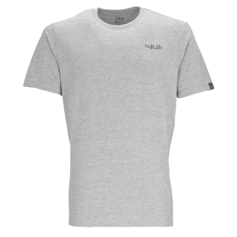 2023 Rab Stance Mountain Peak Tee Men's Organic Cotton Grey Marl-1