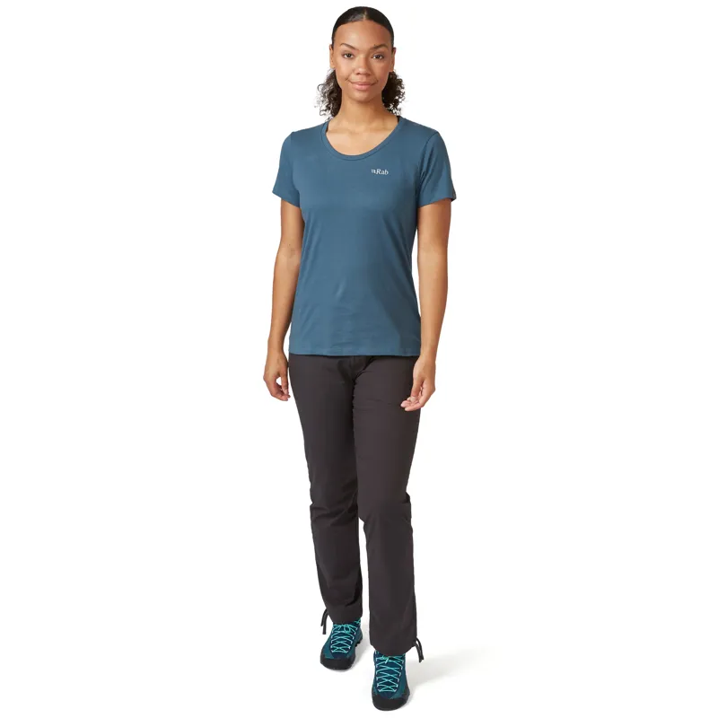 2023 Rab Stance Mountain Peak Tee Women's Organic Cotton T-Shirt Orion Blue-2