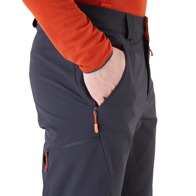 2023 Rab Ascendor AS Pants Men's Softshell Trousers Ebony - Short Leg-2