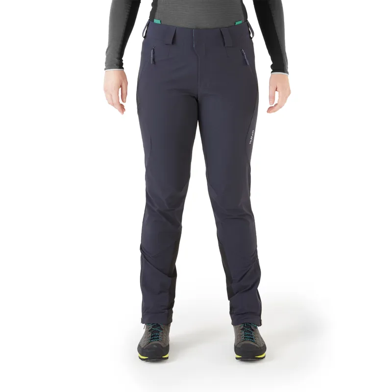 2023 Rab Ascendor AS Pants Women's Softshell Trousers Ebony Eucalyptus-1