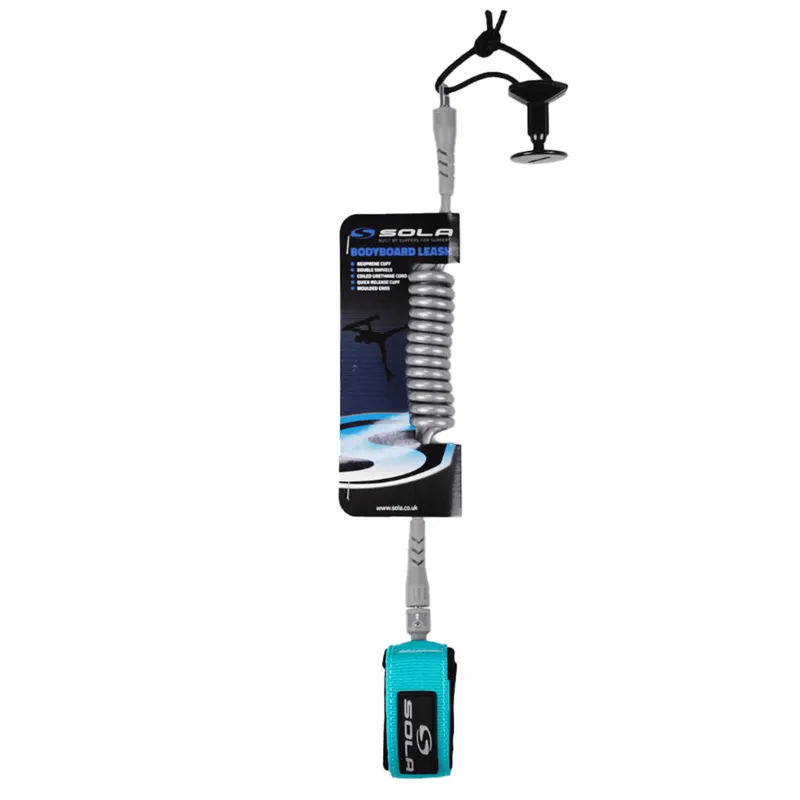 2023 Sola 7mm 4ft Bodyboard Wrist Coil Leash