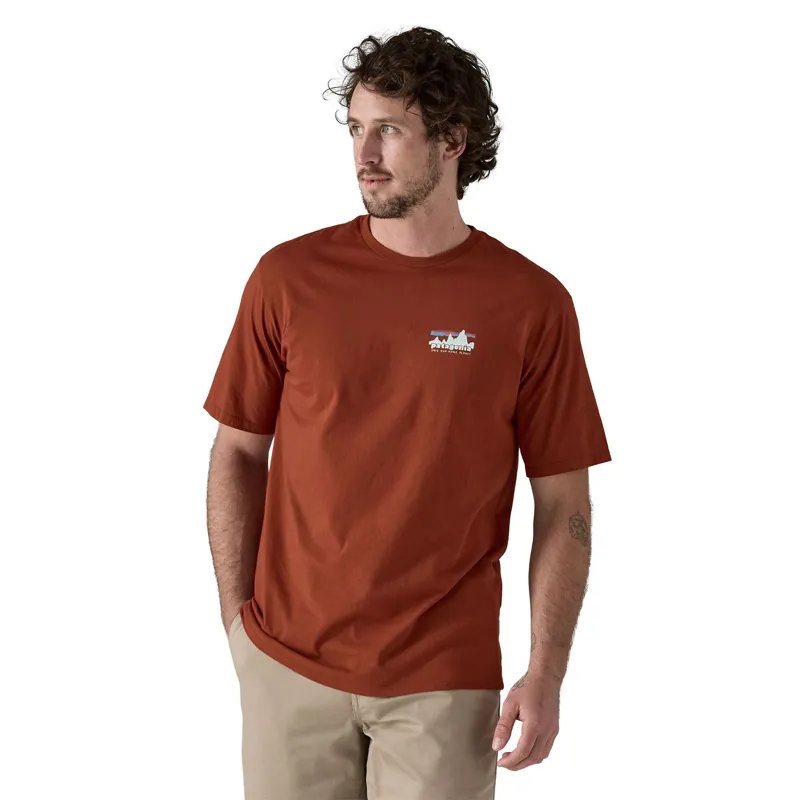Patagonia '73 Skyline Organic T-Shirt Mens Burnished Red-3