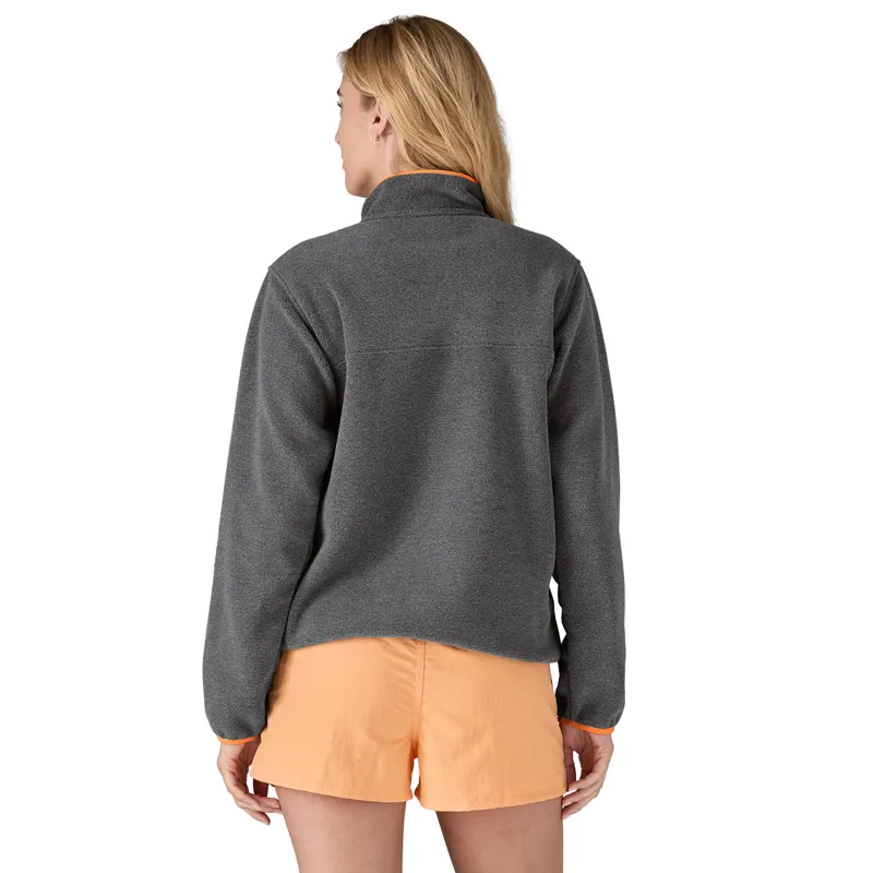 Patagonia Women's Lightweight Synchilla Snap-T Pull-On Nickel with Vivid Apricot-2