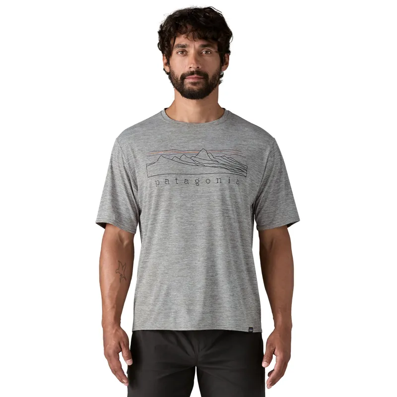 Patagonia Cap Cool Daily Graphic Shirt Men's Stratapeaks Feather Grey-1