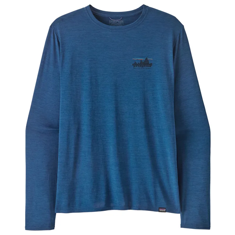 Patagonia Long-Sleeved Capilene Cool Daily Graphic Shirt Men's 73 Skyline Clement Blue X-Dye-1