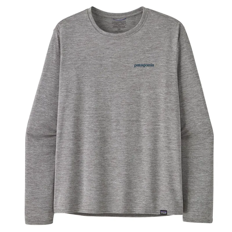 Patagonia Cap Cool Daily Shirt L/S Men's Boardshort Logo Grey-3