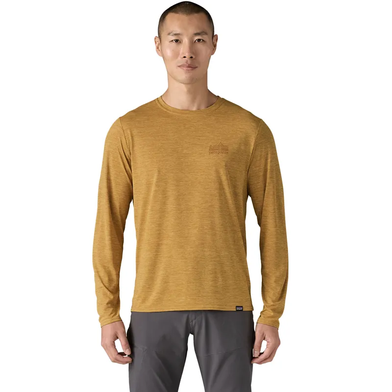 Patagonia Cap Cool Daily Long Sleeve Mens Strataspire Beeswax Tan X-Dye-1