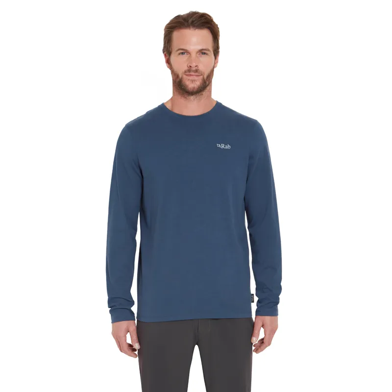 Rab Basecamp 3 Peaks LS Tee Men's Long Sleeve Tempest Blue-3