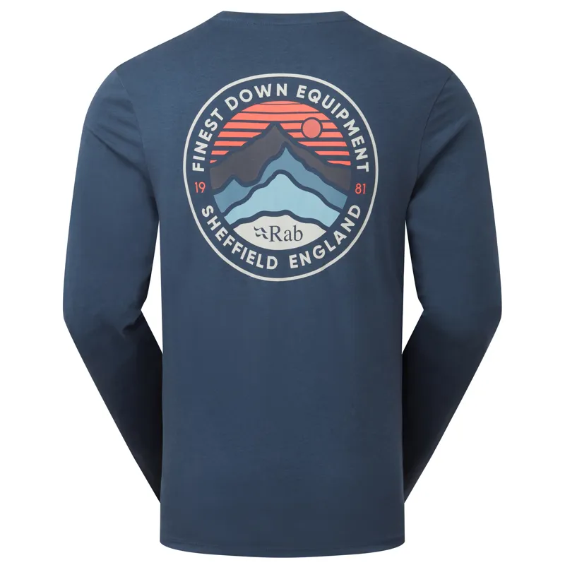 Rab Basecamp 3 Peaks LS Tee Men's Long Sleeve Tempest Blue