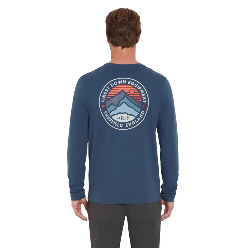 Rab Basecamp 3 Peaks LS Tee Men's Long Sleeve Tempest Blue-1