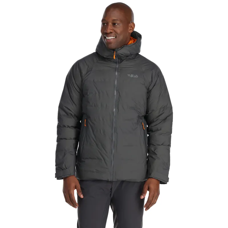 Rab Valiance Jacket Men's Waterproof Down Insulated Coat Graphene Grey-1
