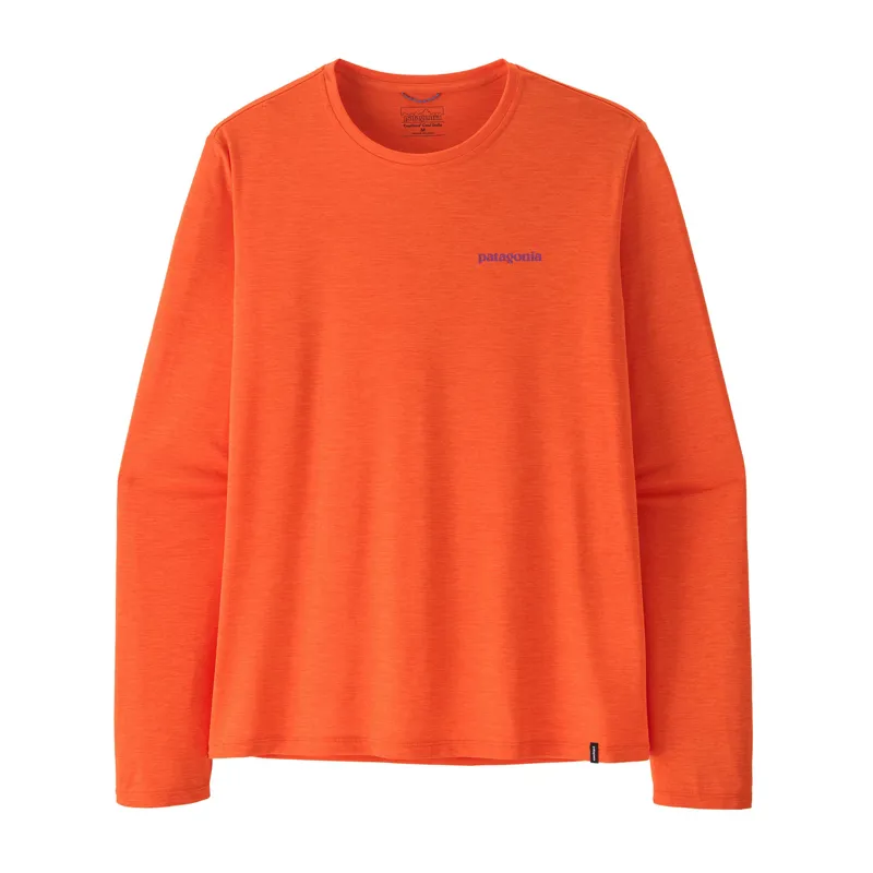 Patagonia Cap Cool Daily Long Sleeve Boardshort Logo Men's Orange Peel X-Dye-1