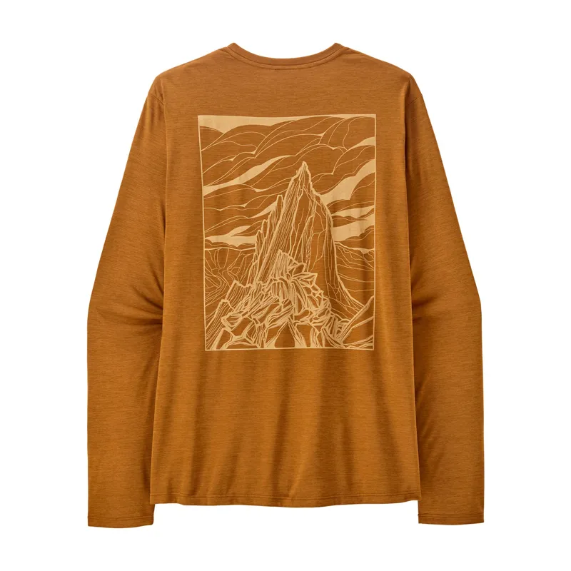 Patagonia Cap Cool Daily Long Sleeve Men's Cloud Crag Cinnamon Brown X-Dye