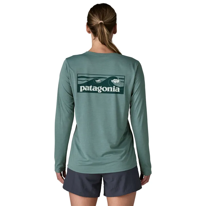 Patagonia Cap Cool Daily L/S Boardshort Logo Women's Blue Sage X-Dye-2