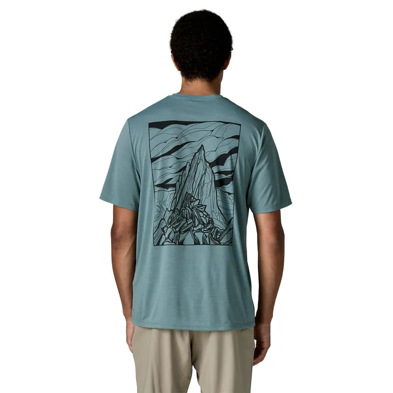 Patagonia Cap Cool Daily T-Shirt Men's Cloud Crag Blue Sage X-Dye-1