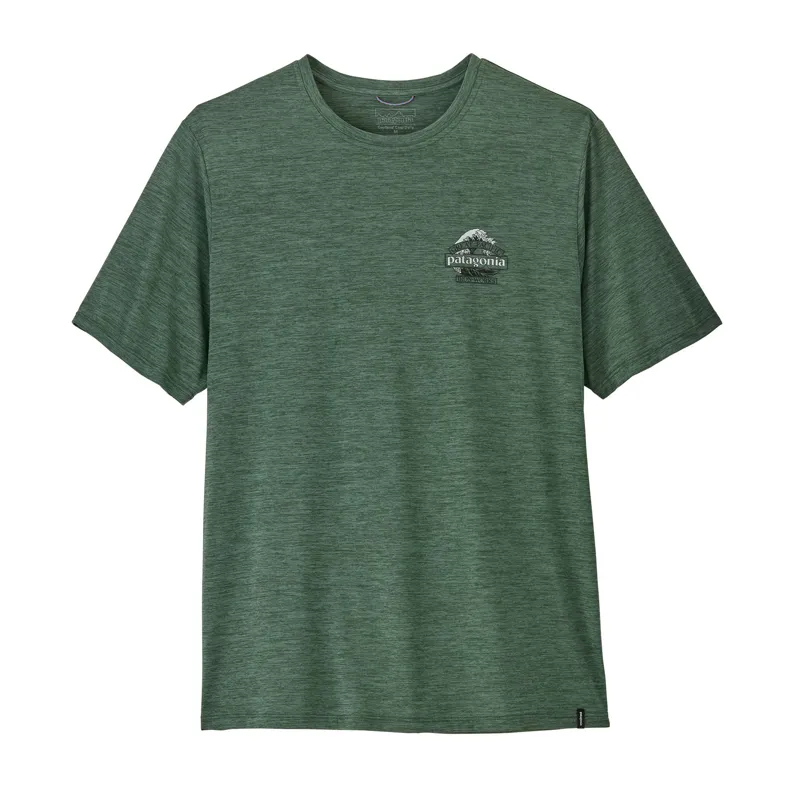 Patagonia Cap Cool Daily T-Shirt Men's Great Waves Canopy Green X-Dye-1