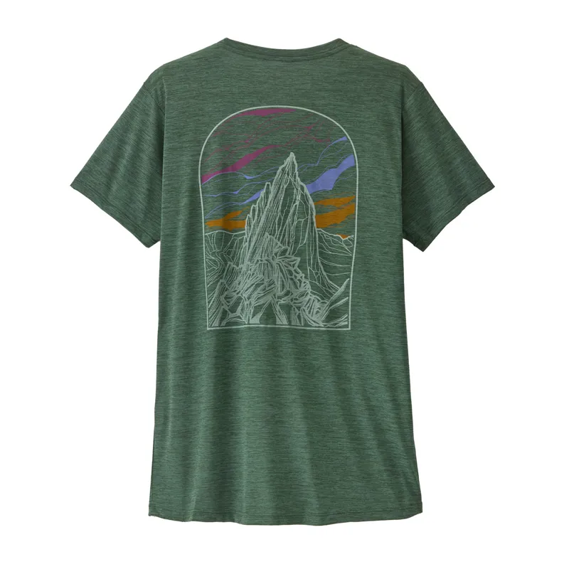 Patagonia Cap Cool Daily T-Shirt Women's Cloud Crag Canopy Green X-Dye
