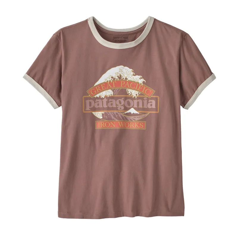 Patagonia Great Waves Ringer Tee Women's Moonrise Taupe